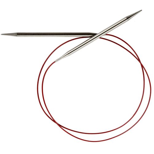 chiaogoo Rote Rundstricknadel 100 cm Edelstahl Stricknadel Größe US 7