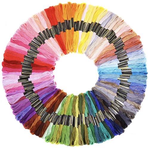 CRESZZLE Stickgarn-Set, 100 Farben