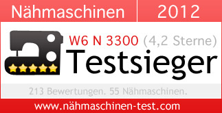 W6 N 3300 Nähmschinen-Testsieger 2012